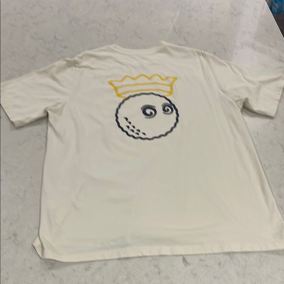 Malbon trophy pocket tshirt color is cream size XL in excellent condition